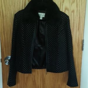 Black leather jacket